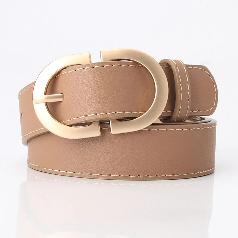 

Women Belts Vintage Designer High Quality Metal Buckel Belts for Women Fashiom Simple Casual for Jeans Strap AL002