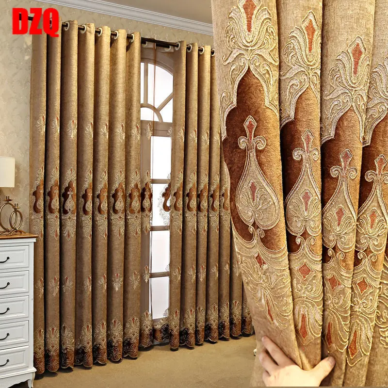

Luxury European Tulle Curtains Blackout Window Curtain for Living Room Bedroom Kitchen Modern Decoration Drapes Blinds