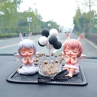 cute crown annie angel baby resin car decoration desktop home cake room decoration christmas birthday gift for girl girlfriend
