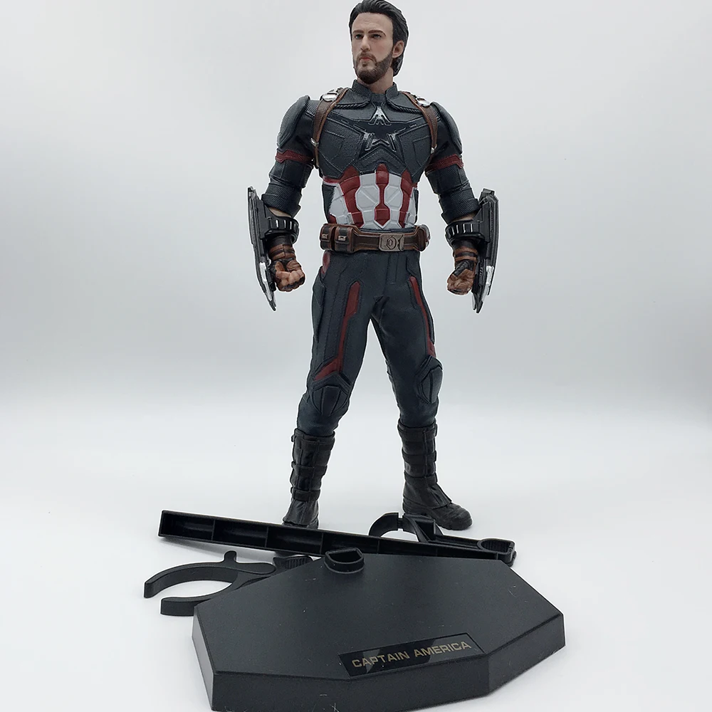 30 см Сумасшедшие игрушки Marvel Мстители Американский капитан 1/6 Масштаб Окрашенные ПВХ фигурка Коллекционная модель игрушки подарок