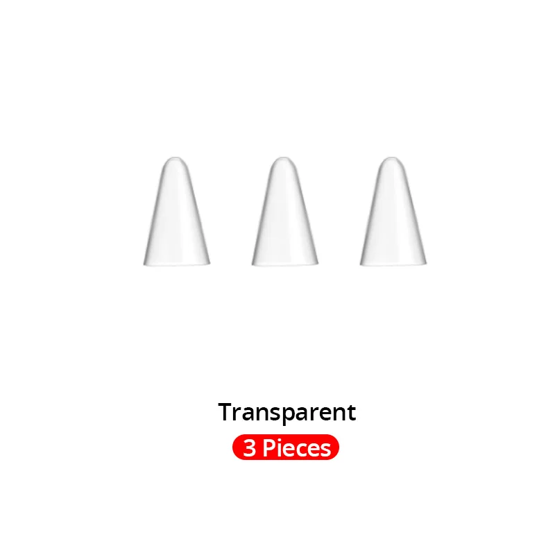 3 Pieces Transparent PZOZ защитный чехол для Apple Pencil 1 2st ручка стилус чехол силиконовый защитный чехол для Apple Pencil2 Ipencil - Цвета: 3 Pieces Transparent