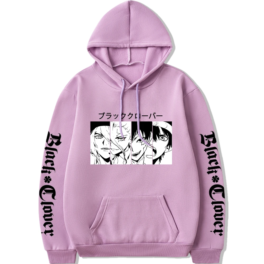 

Cool Hoodie Sweatshirt Japanese Anime Harajuku Asta Yuno Graphic Hoodie Black Clover Print Clothes Hoodies Tops Clothes