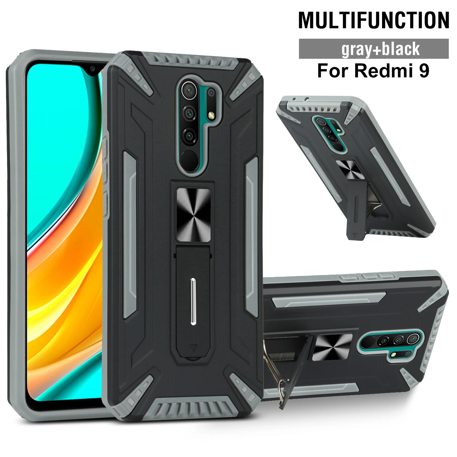 

Phone Case For Xiaomi Redmi Poco Note 7 8 10X 8A 9C 9A 9I 9 9T F3 M3 K40 Pro Prime Power Plus 4G 5G Armor Anti Fall Stand Cover