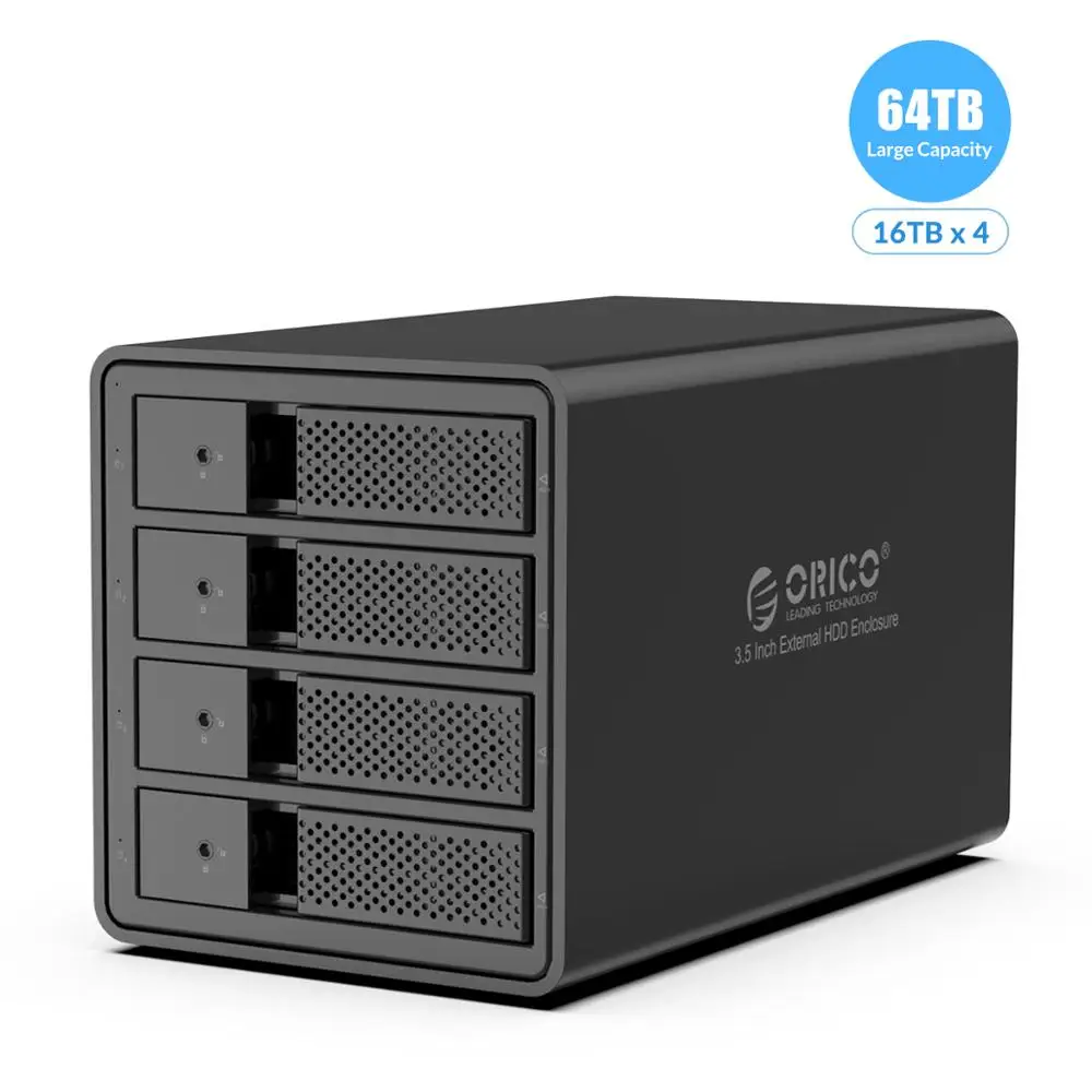ORICO 95 Series 4 Bay 3 5 ''SATA к USB 0 HDD док станция для 64 ТБ с 150 Вт/72 Вт внутренним адаптером