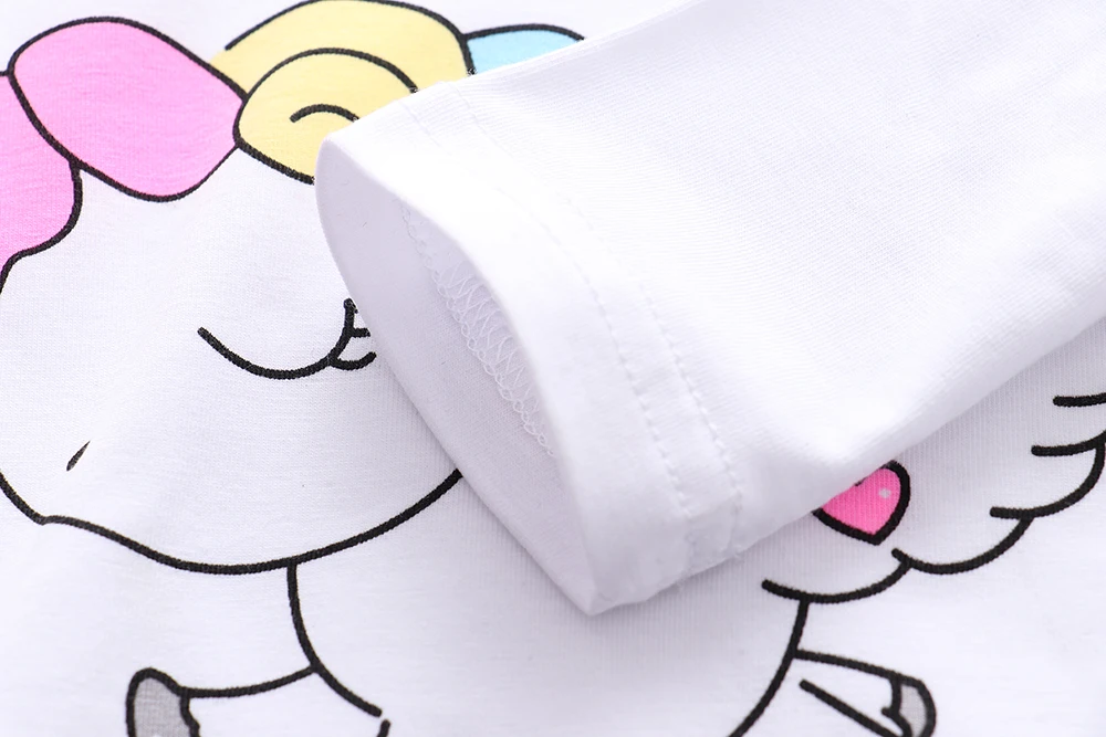 

4 Pieces Newborn Infant Baby Girl Clothing Sets 2019 Fashion Rainbow Cartoon Unicorn Tops+Pegasus Star Castle Pants+Hat+Headband