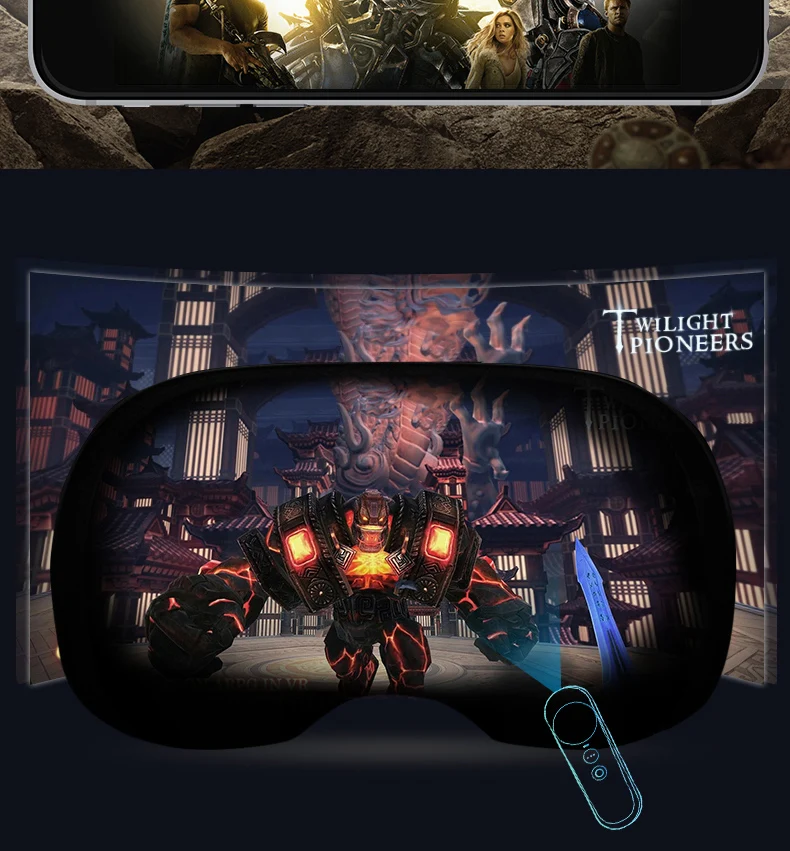 Shinecon Casque 9,0 VR Очки виртуальной реальности 3D очки Google Cardboard VR гарнитура коробка для 4,0-6,3 дюймового смартфона