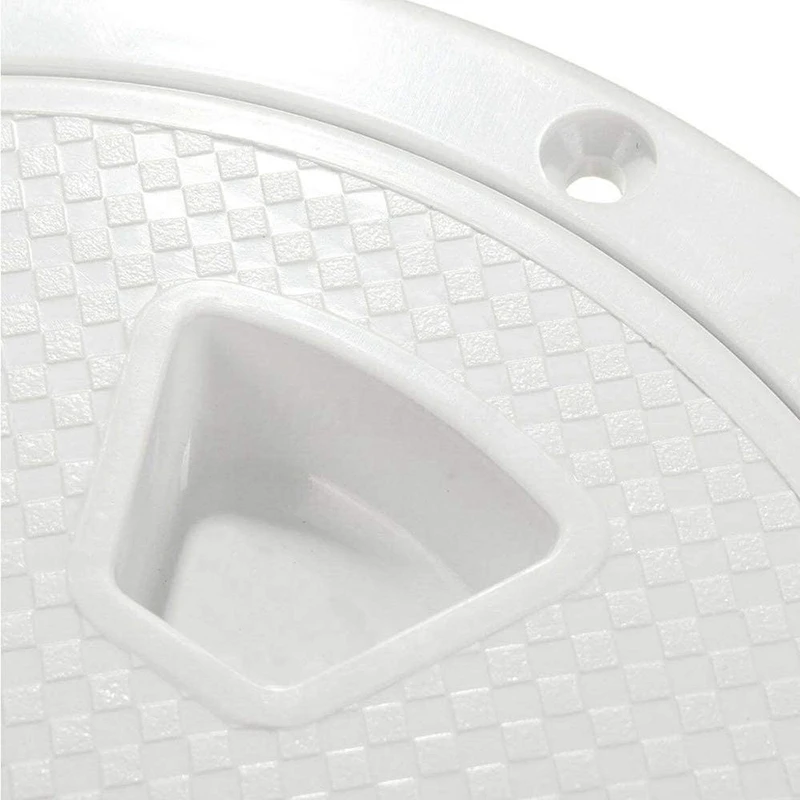 

ELOS-2 PCS White Access Hatch Cover Screw Out Deck Plate Detachable Cover Round Deck Plate Non-Slip