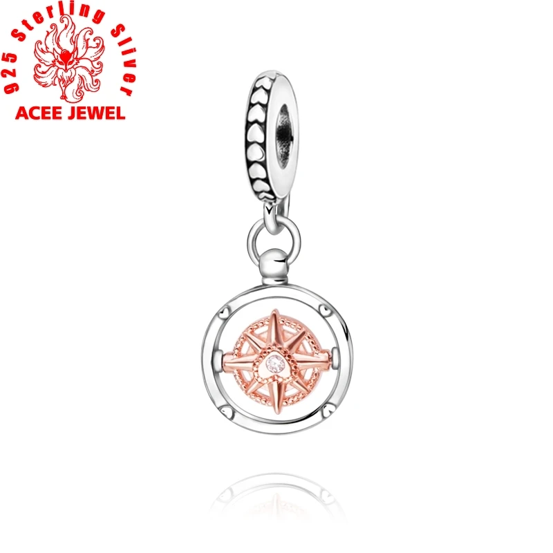 

FURUYA Valentine's 925 Sterling Silver Beads Club 2020 Compass Charm fit Original Bracelets Women DIY Jewelry