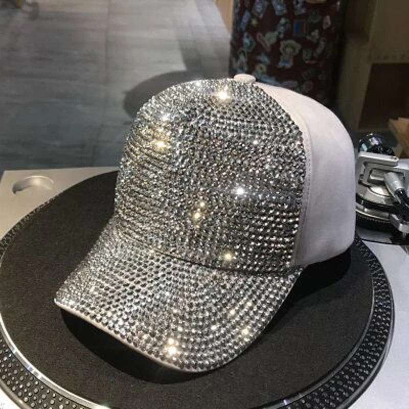 

Baseball Cap For Women Men Fashion Rhinestones Luxury Pearl Sequins Baseball Cap Summer Girls Snapback Hip Hop Hat