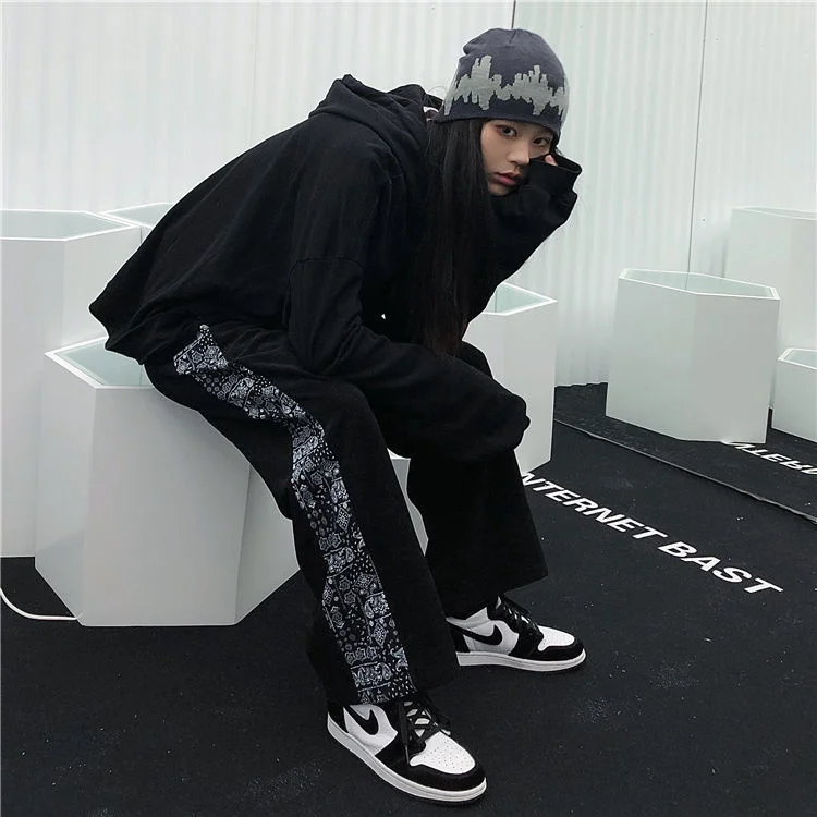 

Vibe wind pants children's summer thin Korean loose and thin pants deep fried Street wide leg pants high street wind pants