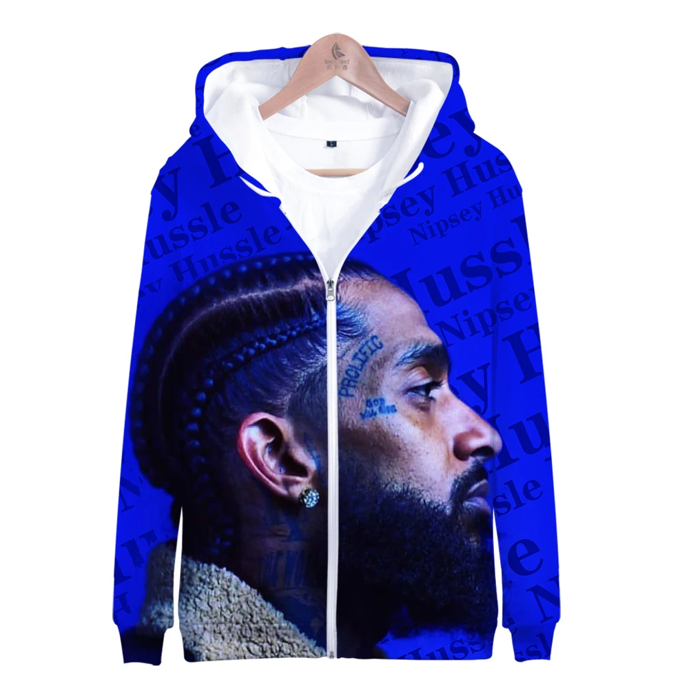 nipsey hussle толстовка на молнии повседневные толстовки Новая модная крутая уличная осенняя и зимняя одежда толстовка