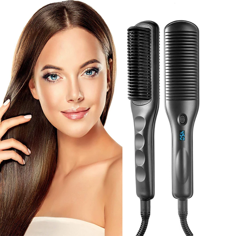 

Electric Hair Brushes Straight Comb Anti-scald Straight Hair Comb Hot Comb Straightener Hair Straightener Brush 360 Rotatable