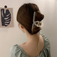 2021 spring summer korea ins matte hair clip headdress hair clip female back head acrylic clip large shark clip bath hair clip