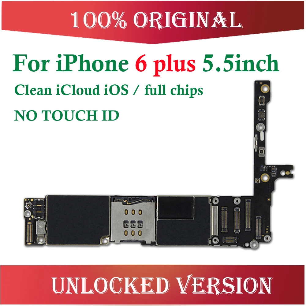 Оригинальная разблокированная материнская плата для iphone 6 plus без/с сенсорным ID для iphone 6 5,5 дюймов материнская плата с IOS полная функция