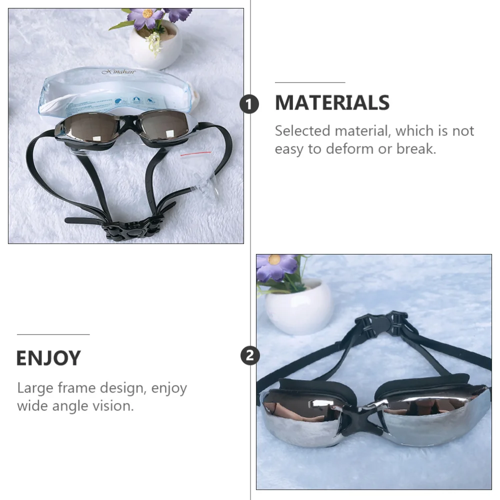 

1 Pair Myopia Swimming Goggles Anti-fog Professional Swim Glasses for Men