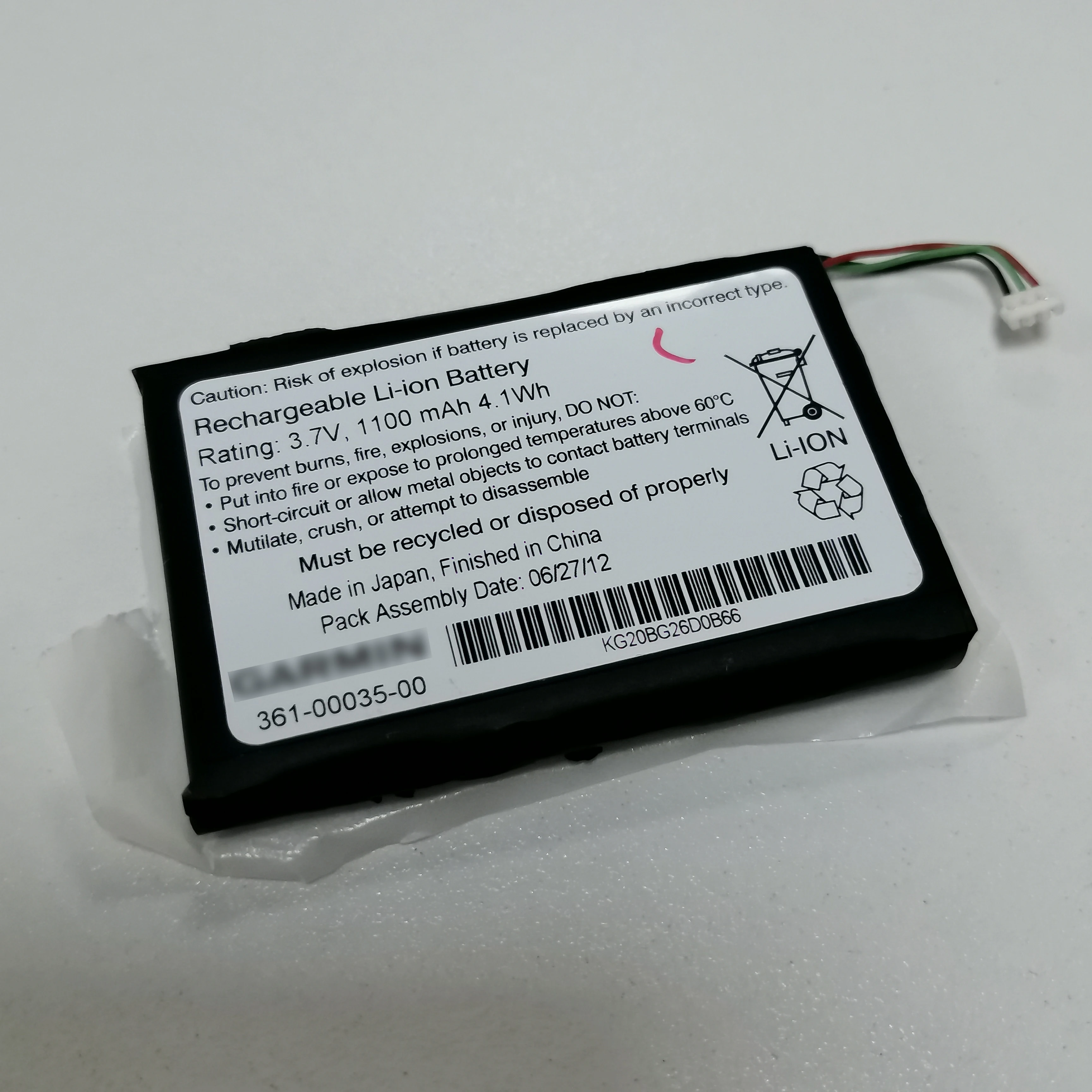 

Rechargeable Li-Ion Battery For Garmin Edge 810 Edge Touring Edge touring Plus 361-00035-00 Battery Repair Replacement