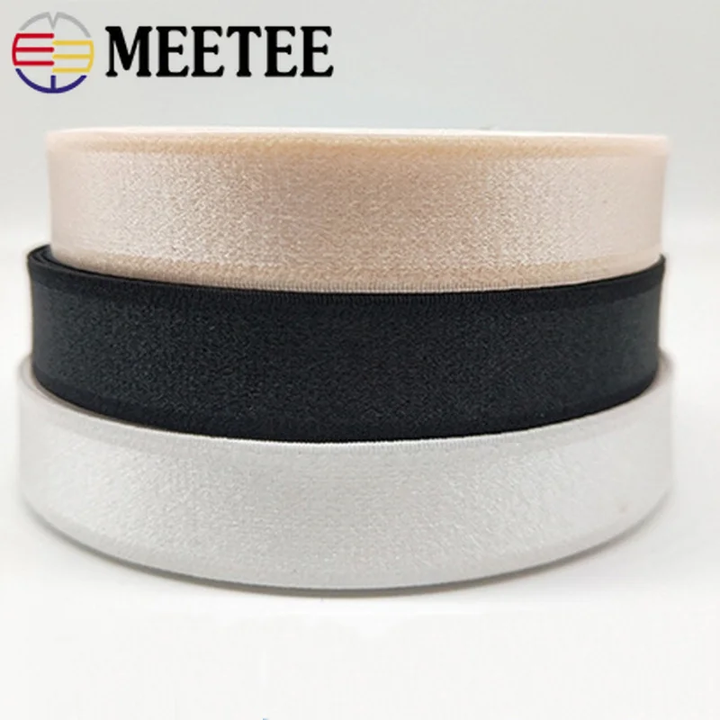 

Meetee 20/43M 10/12/15/18mm Nylon Elastic Band for Underwear Shoulder Strap Bra Swimsuit Belts Spandex Web DIY Sew Rubber Bands