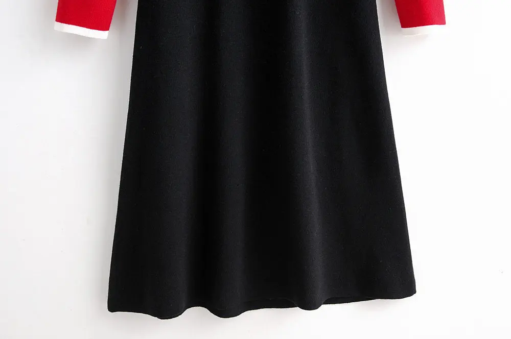 Женское эластичное вязаное платье с v-образным вырезом популярного цвета Pachwrok