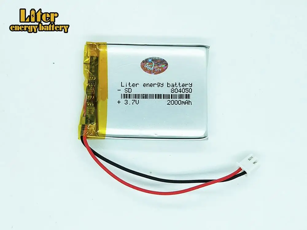 

JST PH 2.54mm 10pcs 3.7V polymer lithium battery 804050 2000MAH GPS navigation mobile power tablet computer