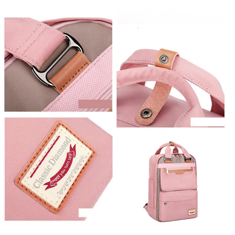 

Volasss Korean Style Backpack Girls School Bags For Middle Students Backpacks Children Schoolbags Boy Kids Bag Waterproof Nylon