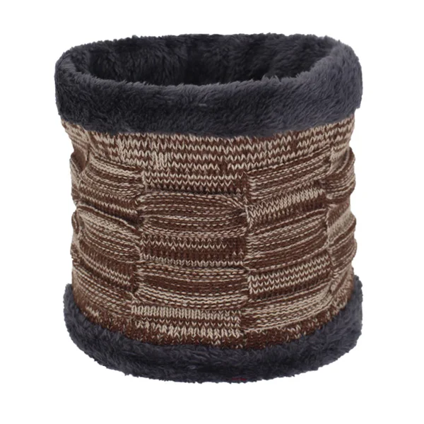 coffee scarf AETRUE брендовая зимняя Шапки для Для мужчин Для женщин зимняя шапочки Для мужчин шарф вязанные шапки кепки мужская маска капор Теплый Шеи Шапка-бини - Цвет: coffee scarf