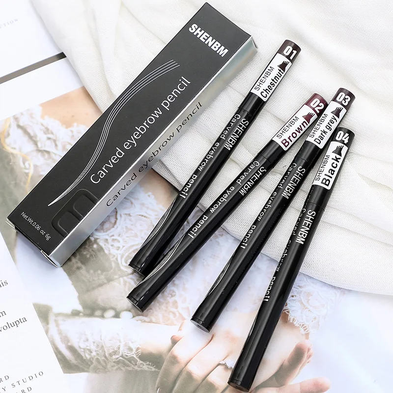 

BS Waterproof 4 Fork Tip Eyebrow Tattoo Pencil Makeup Cosmetics Tint Eyebrow Enhancer 4 Head Fine Sketch Liquid Eye Brow Pencil