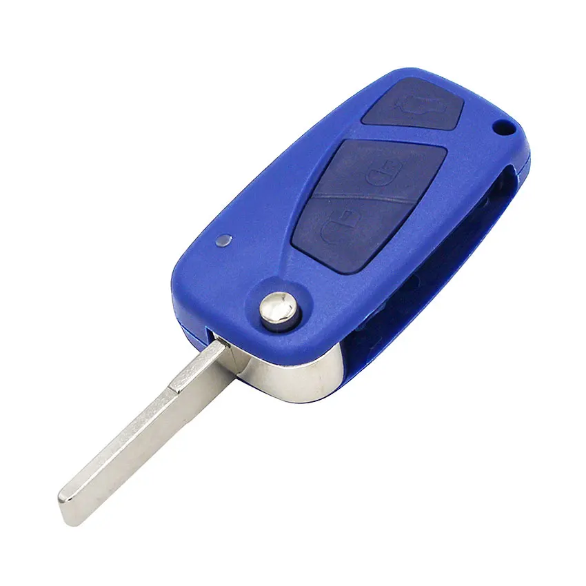 Blue 2 Button 3 Remote Key 433Mhz PCF7946 Chip Flip Folding For Fiat 500 Panda Idea Punto Stilo Ducato | Автомобили и мотоциклы