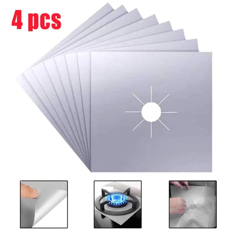 1 Набор = 4 шт. защитное покрытие для газовой плиты Плита крышки вкладыш очистить
