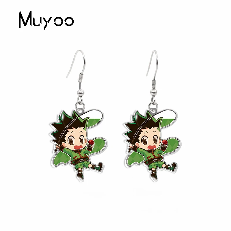 Висячие серьги из акриловой смолы в стиле аниме HunterXHunter GON FREECSS Killua Zoldyck Kurapika Leorio