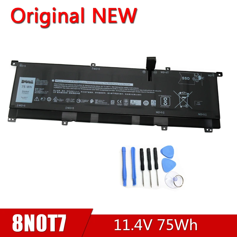 

8N0T7 NEW Original Laptop Battery For DELL Dell XPS 15 9575-D1805TS D1605TS P73F(DF13) 0TMFYT Precision 5530 11.4V 75Wh