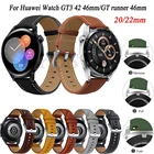 Ремешок из натуральной кожи для смарт-часов Huawei Watch GT3 46 ммGT Runner 46 мм Easyfit Watch GT 3 42 мм браслет Correa 2022 мм