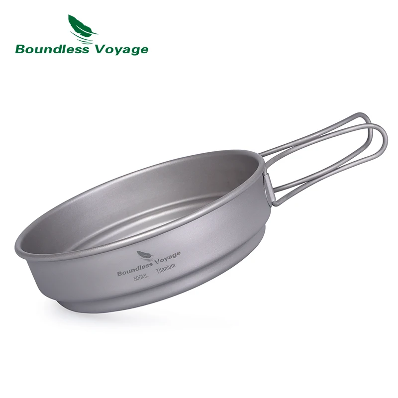 Набор посуды для супа набор из титановой кастрюли со складной ручкой пикника |