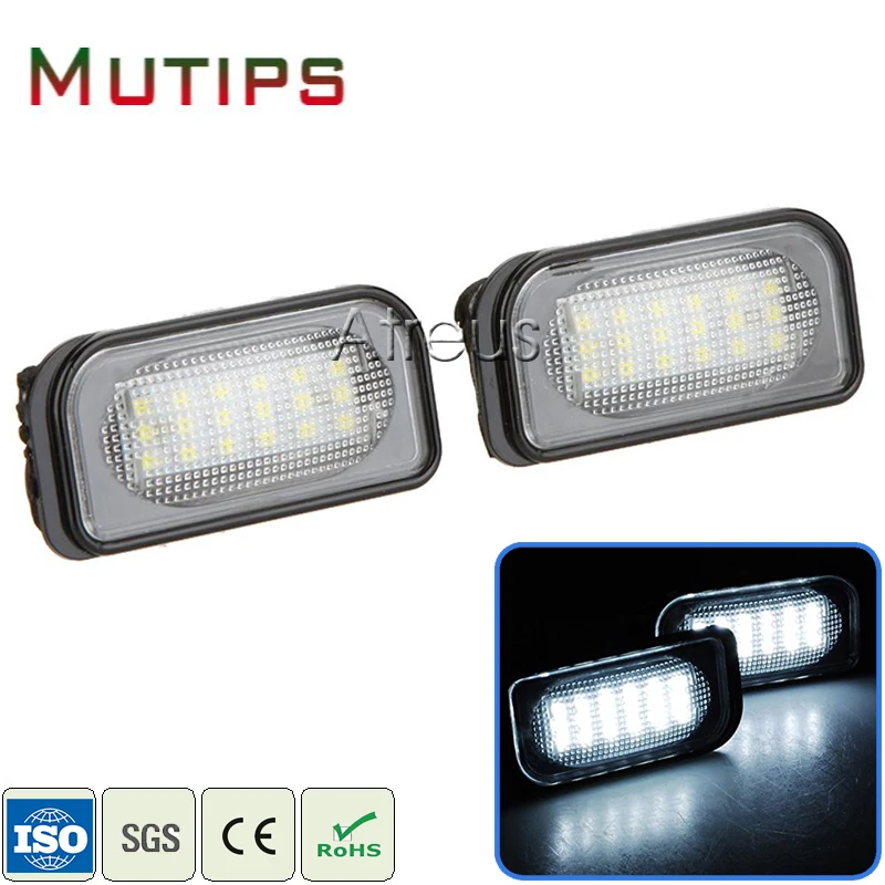 

Mutips Автомобильный светодиодный Подсветка регистрационного номера 12V для Mercedes W203 4D c-класс AMG Benz аксессуары SMD3528 светодиодный номерной знак л...