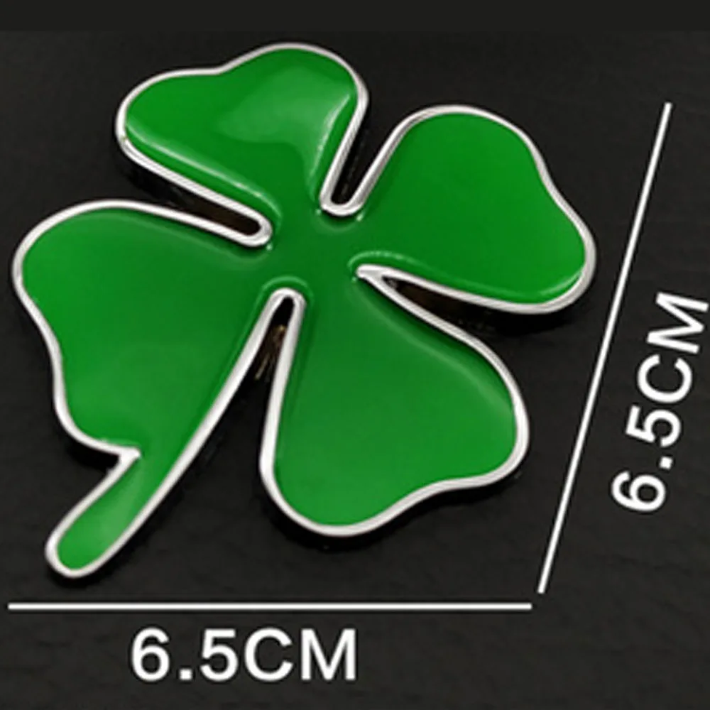 Украшение автомобиля Наклейка s Зеленый Клевер день значок Chrom Металлическая