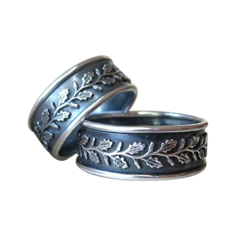 Винтажное кольцо модное ювелирное изделие с узором листьев винограда для