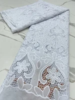 latest design french chiffon lace fabric 2022 high quality african nigerian guipure cord laces fabrics for women wedding 4879b