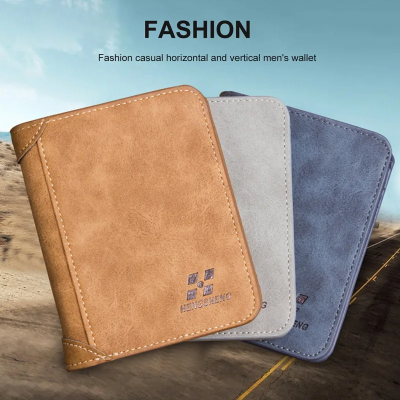 

New Card Holder Wallets For Men Fashionable Male Purses Small Money Bag Short Business Wallets Casual High-quality Handbag 2021