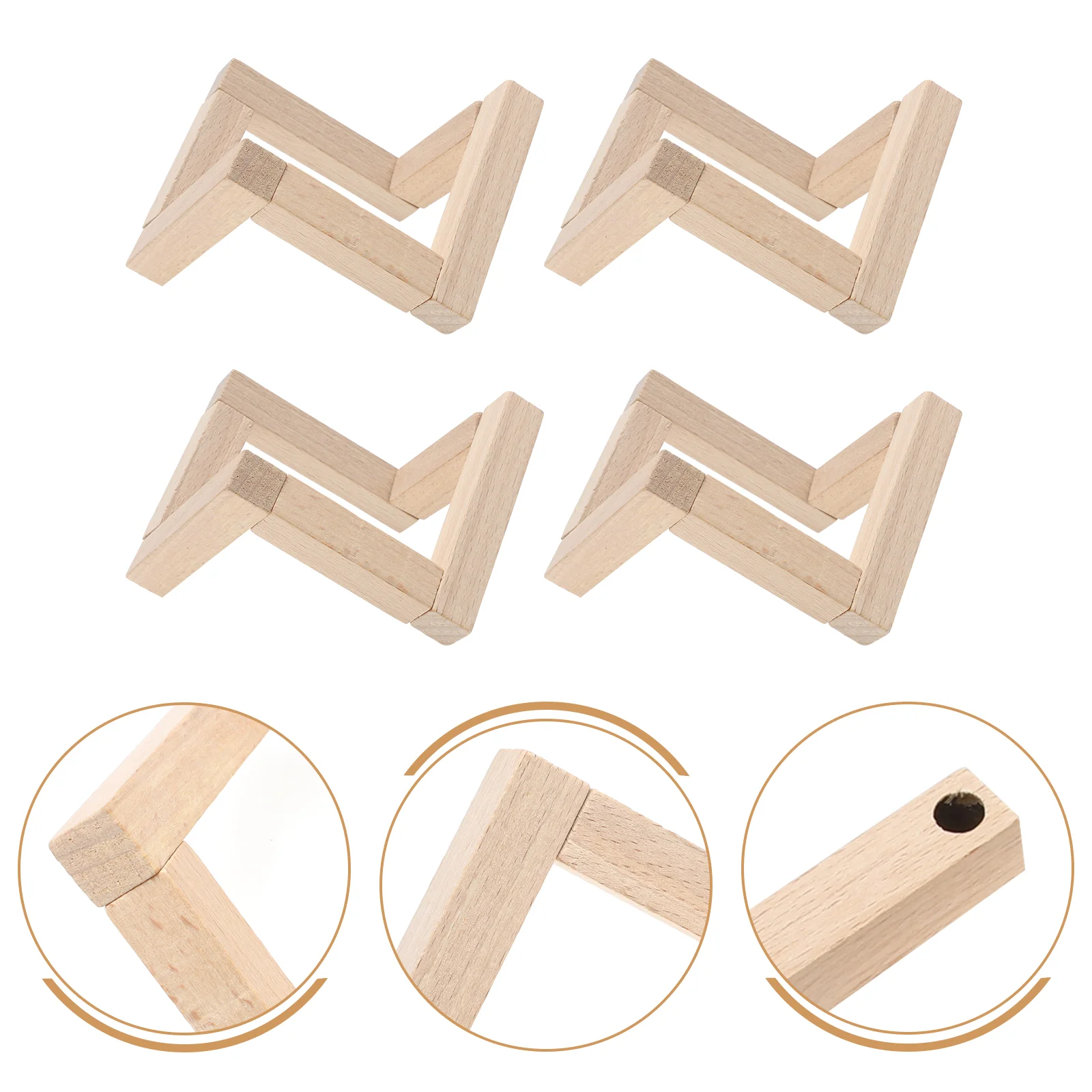 

4pcs Creative Wood 3D Printing Moon Lamp Bracket Pat Light Wood Base