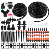 15m 30m diy drip irrigation system automatic watering garden hose micro drip watering kits digital timer controller