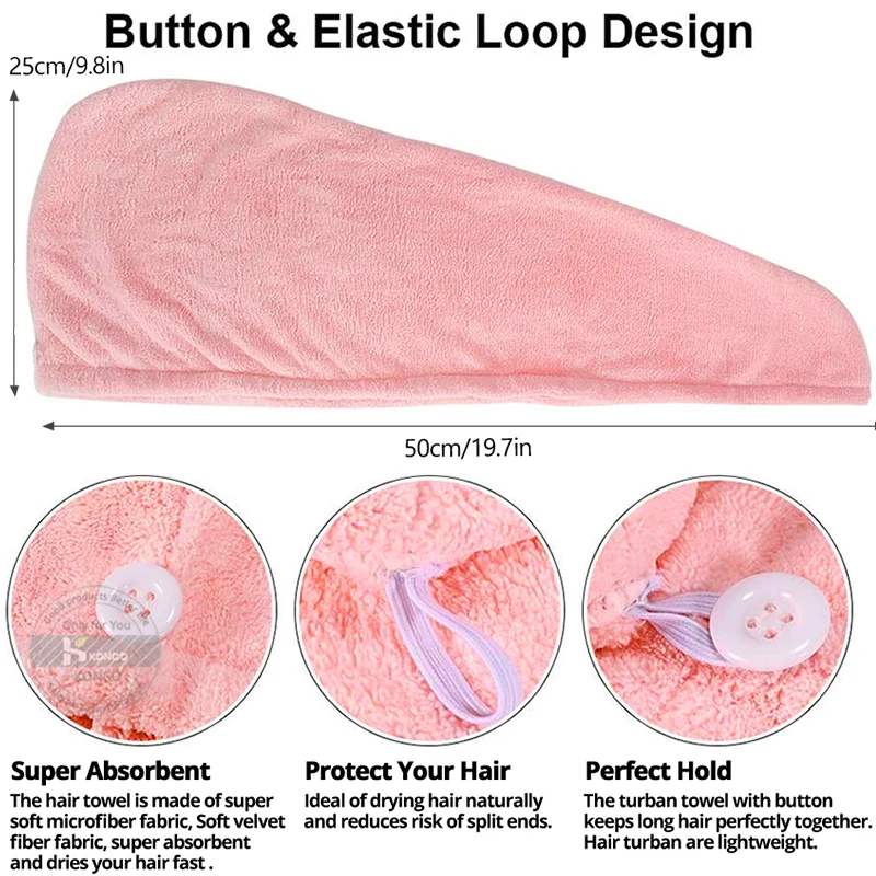 Полотенце из микрофибры для волос быстрое высыхание женское полотенце девочек
