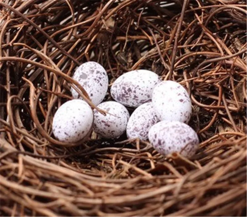 Hot Sale Simulation Animal Model Bird Nest Egg Figurine Bonsai Home Decor Miniature Fairy Garden Decoration Accessories Modern | Дом и сад