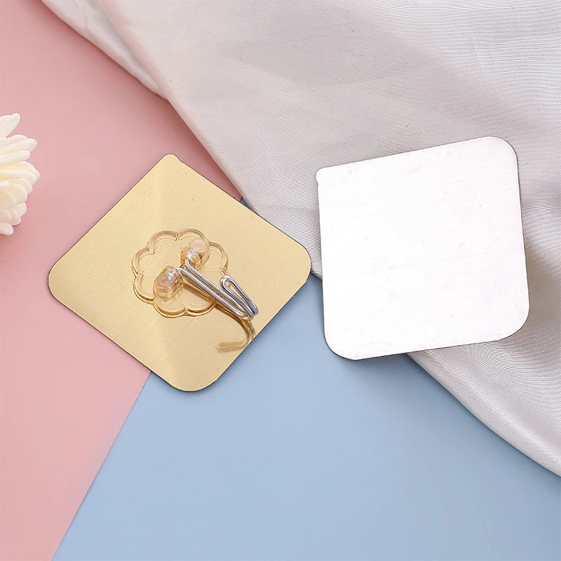 

10/1pcs Hook Strong Wall Hanger Sticker Waterproof Adhesive Heavy Load Rack Stainless Steel Hook Bathroom Accessories