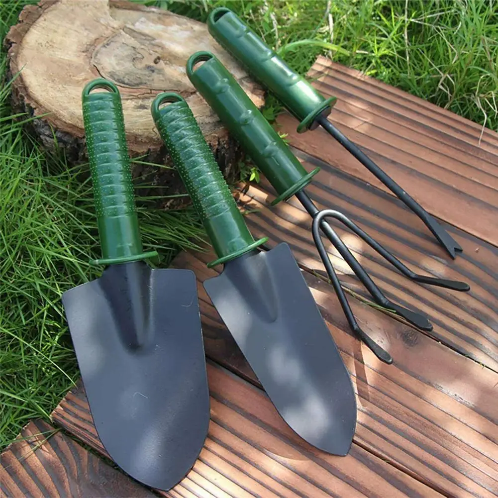

4pcs/set Garden Tools Set Trowel Rake Shovel Heavy Duty Outdoor Ergonomic Gardening Kit