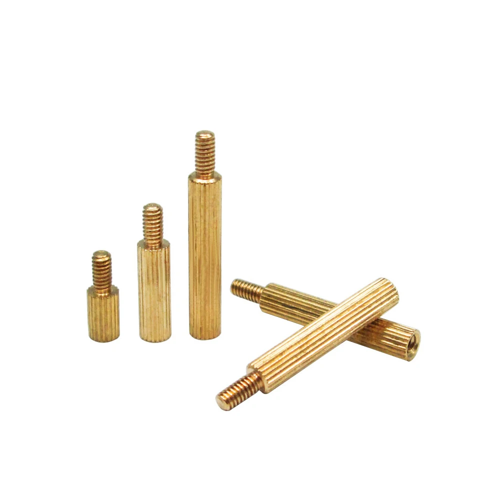 Латунная круглая гайка с накатанной головкой штекер и гнездо штифт резьбой