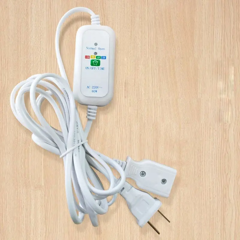 

60W US Plug AC 220V Power Supply Extension Cable With 2-12hours Timing Function ON OFF Switch for Fan LED Lamp Charger Camera