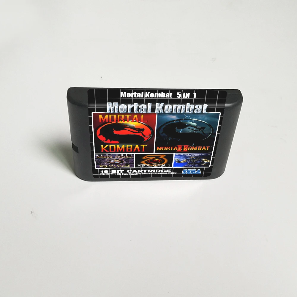 Mortal Kombat 5 в 1 (Mortal на возраст 2 3 максимальная) 16 бит MD карточная игра для Sega Megadrive