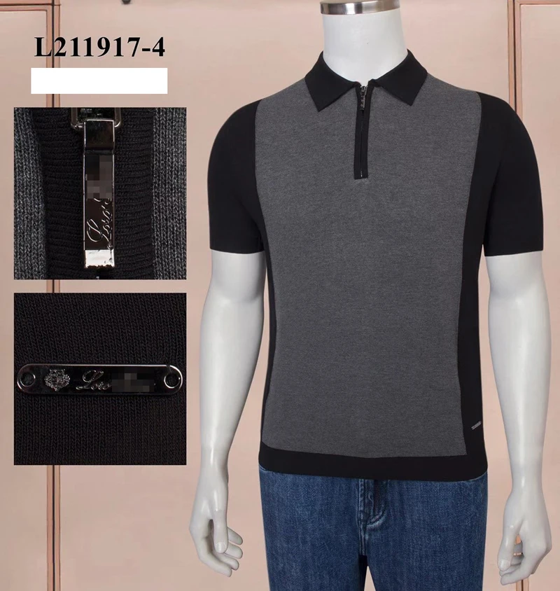 

Billionaire polo shirt silk men 2021 New fashion simple short sleeve new thin Button pattern Breathable big size M-4XL quality