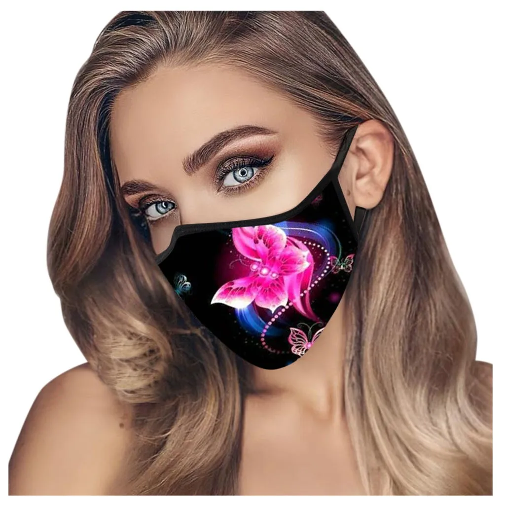 Модный чехол с бабочкой принтом маска для лица многоразовая рта крышка Ткань Рот