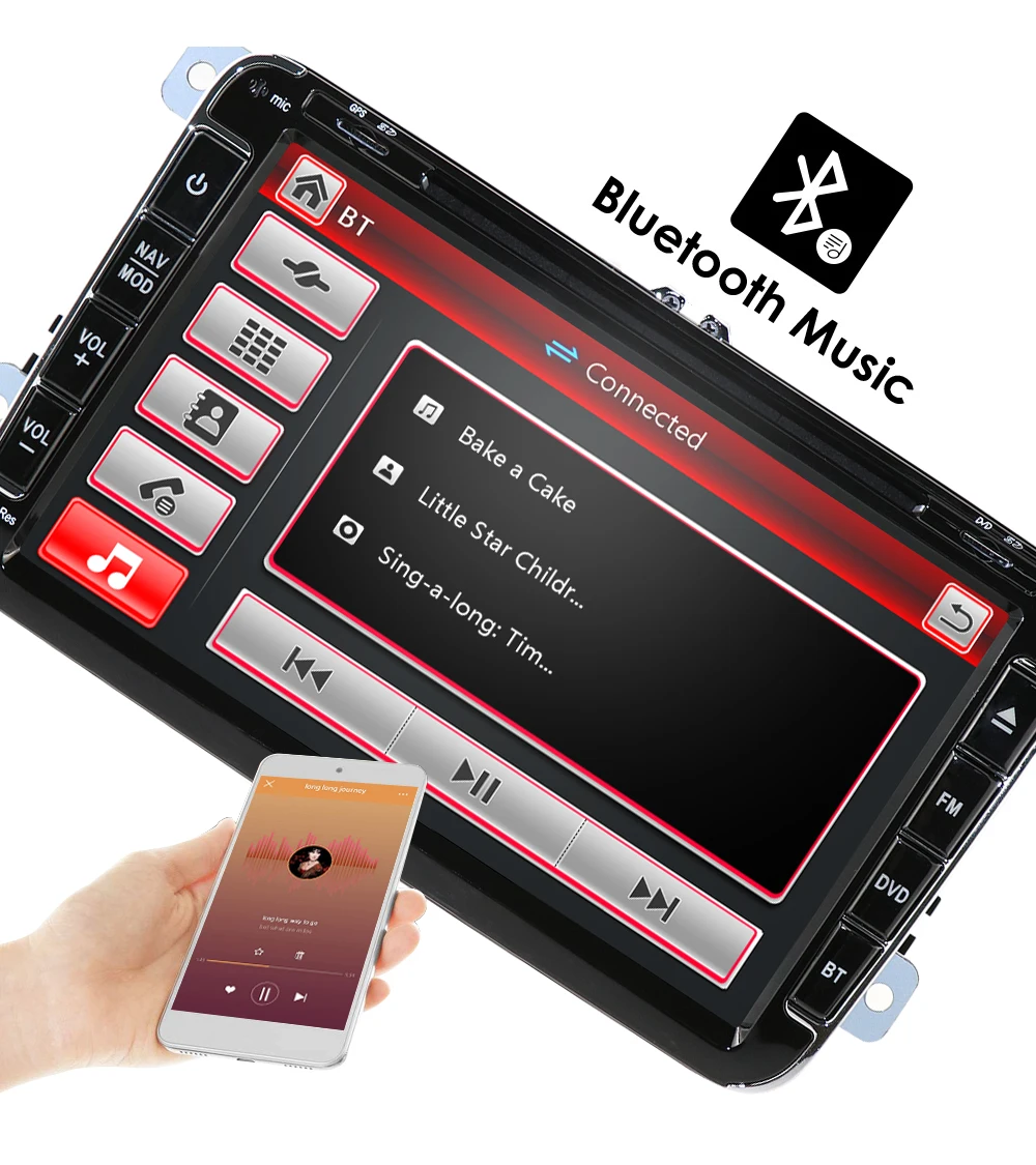 2 din " автомобильный DVD Радио мультимедийный плеер для VW/Skoda/Octavia/Fabia/Rapid/Yeti/Seat/Leon gps навигация автомобильный аудио стерео USB CAM