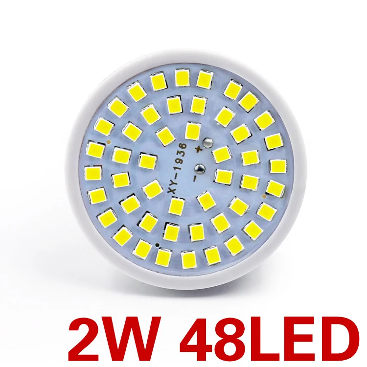 2W 48LED EnwYe E27 E14 MR16 GU10 лампада светодиодный лампы 220 в 240 Bombillas Светодиодный лампа Spotlight 48 60 80 светодиодный 2835 SMD Lampara пятно света cfl - Испускаемый цвет: 2W 48LED